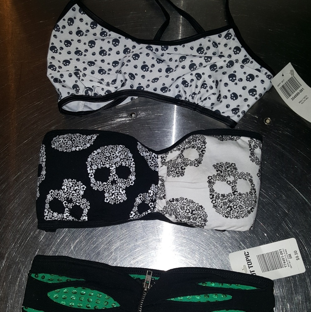 3 brand new hot topic bralettes